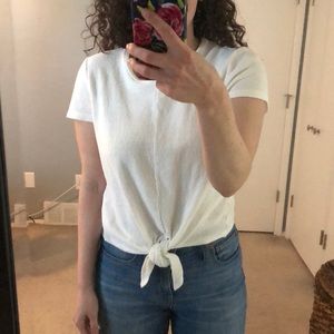 Knotted madewell crop tee